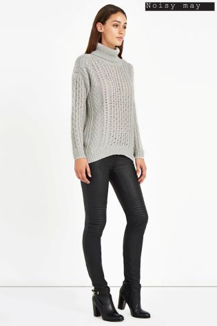 Noisy May Long Sleeve Roll Neck Knit Top